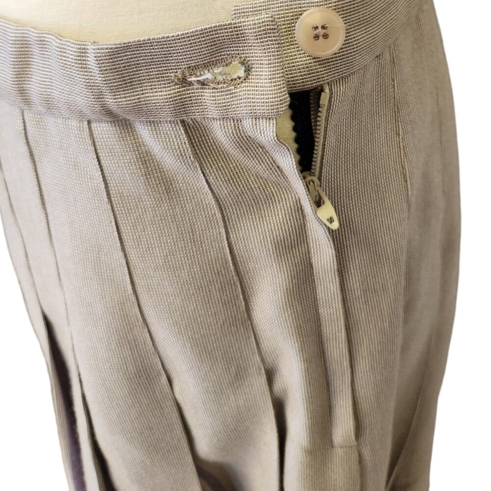 Pendleton Vintage Drop Waist Pleated Gray Plaid Skirt NWOT Size 10 P Made USA - Picture 5 of 6
